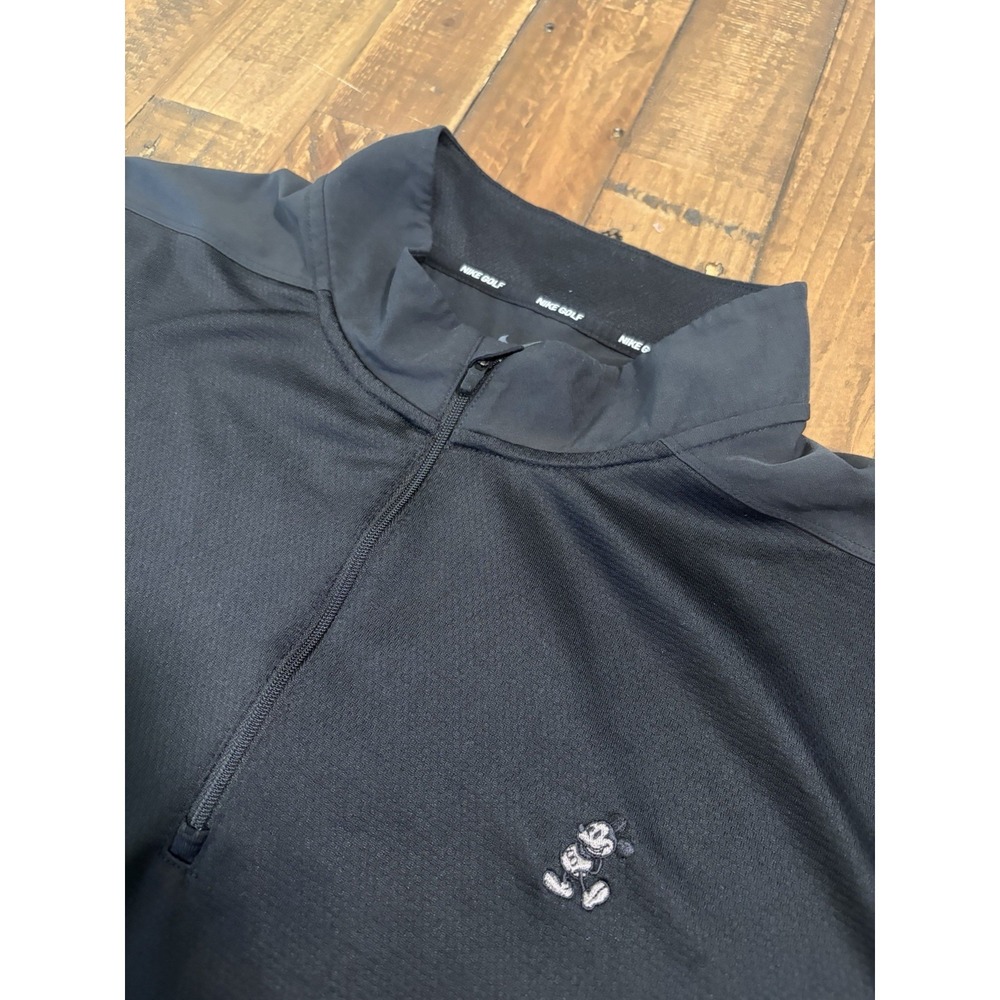 Nike Golf Dri-FIT Disney Mickey Mouse 1/4 Zip Pullover Black XXL Golf Shirt
